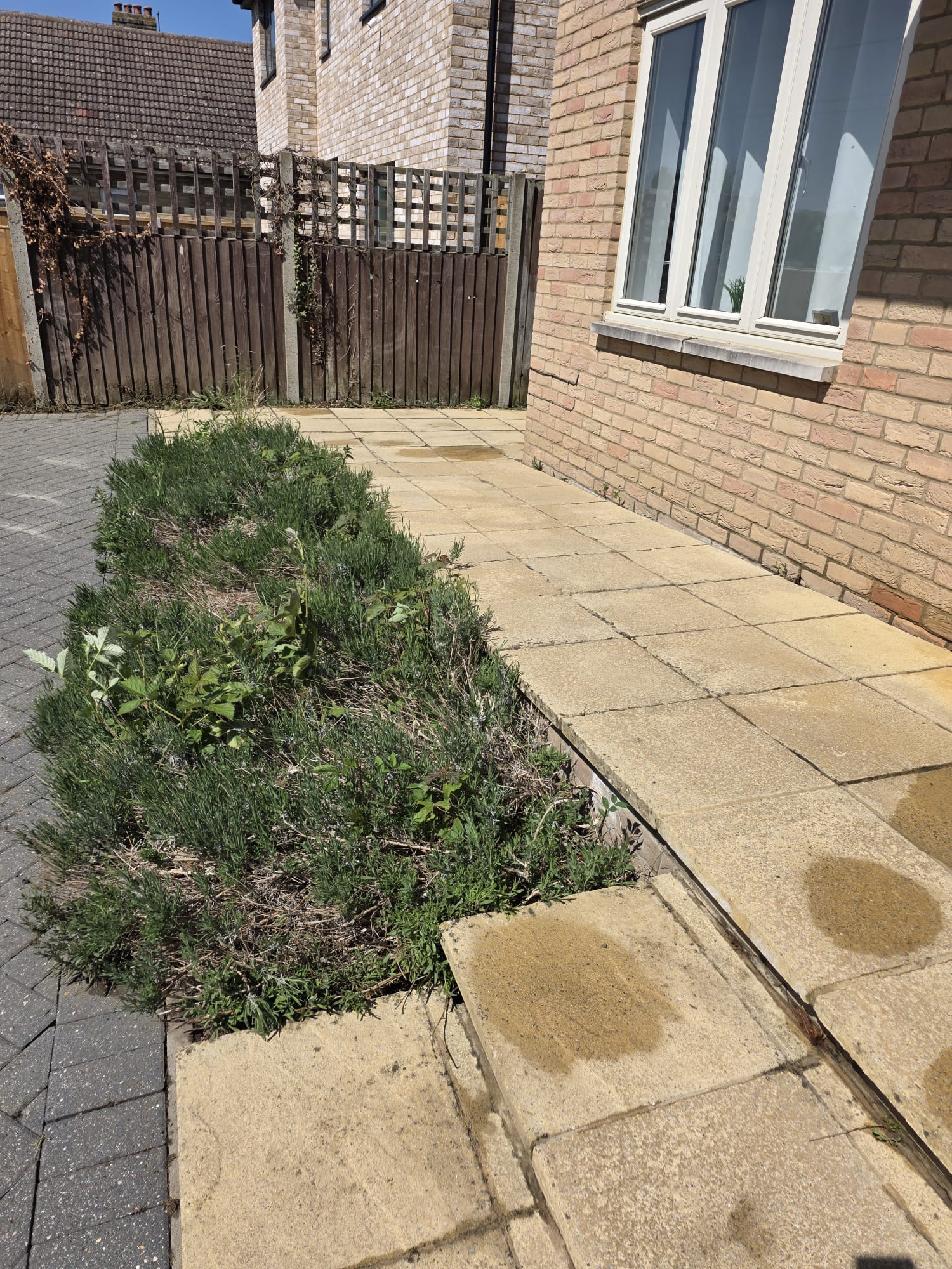 Block paving slabs in Huntingdon after clean