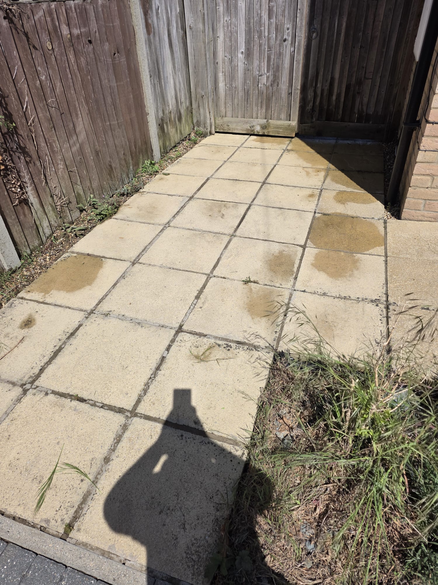 Small driveway slabs in Huntingdon after clean