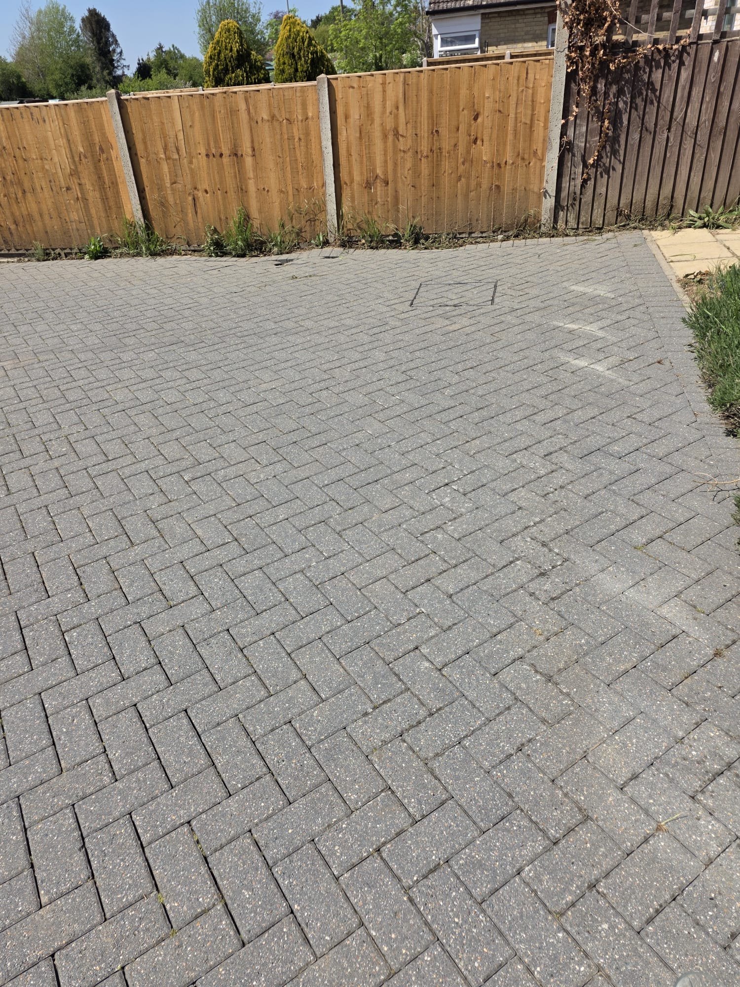 Block paving in Huntingdon after clean
