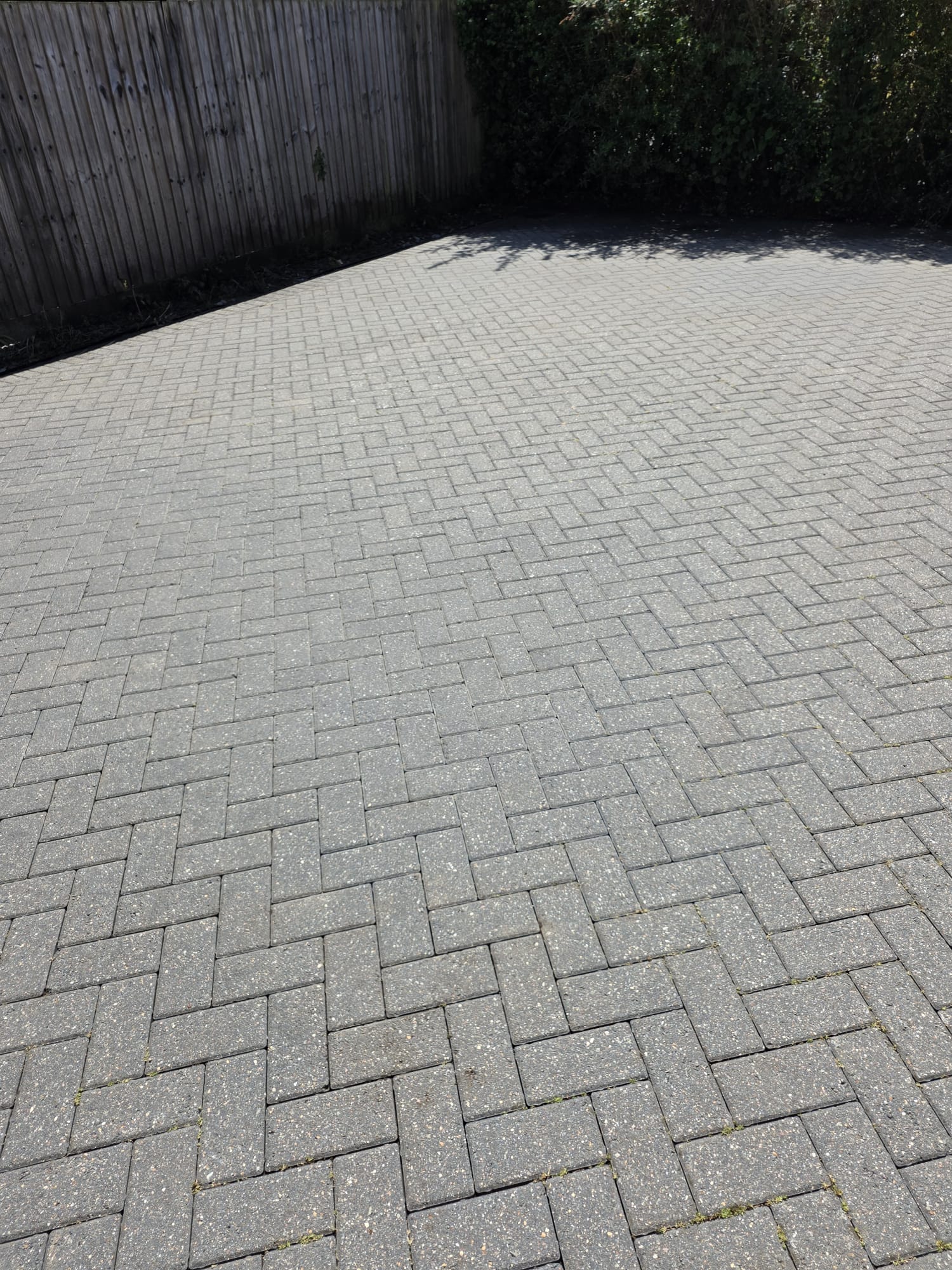 Block paving in Huntingdon after clean