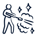Man cleaning icon
